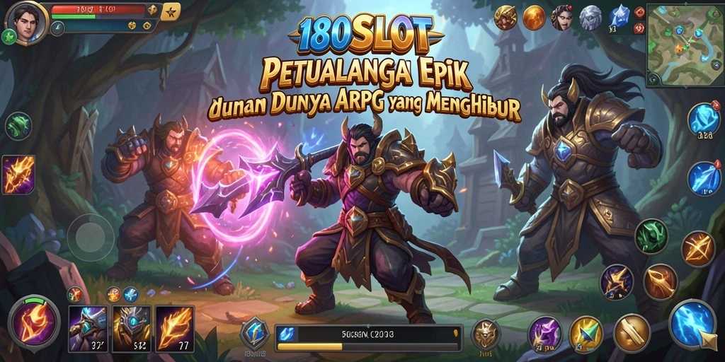 Tampilan gameplay epik dalam game ARPG 180SLOT.