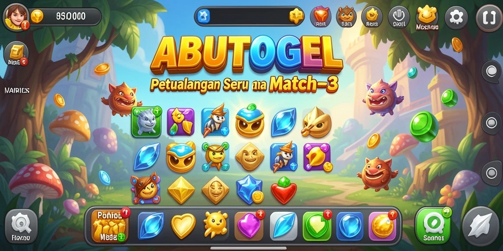 Tampilan gameplay seru ABUTOGEL yang menantang.