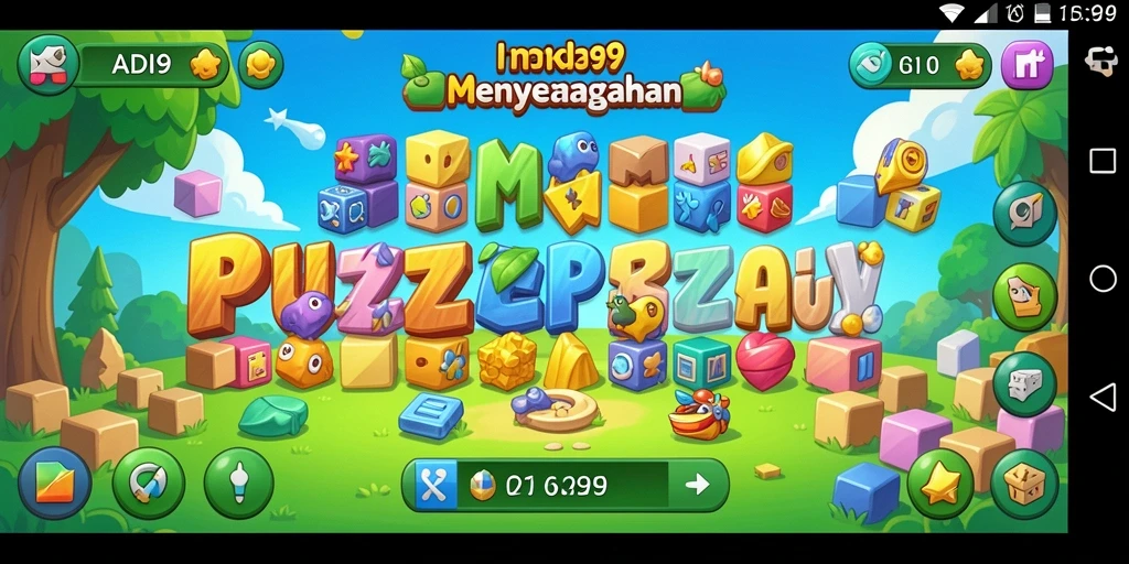 Tangkapan layar ADI99 menampilkan gameplay puzzle yang seru dan menantang.