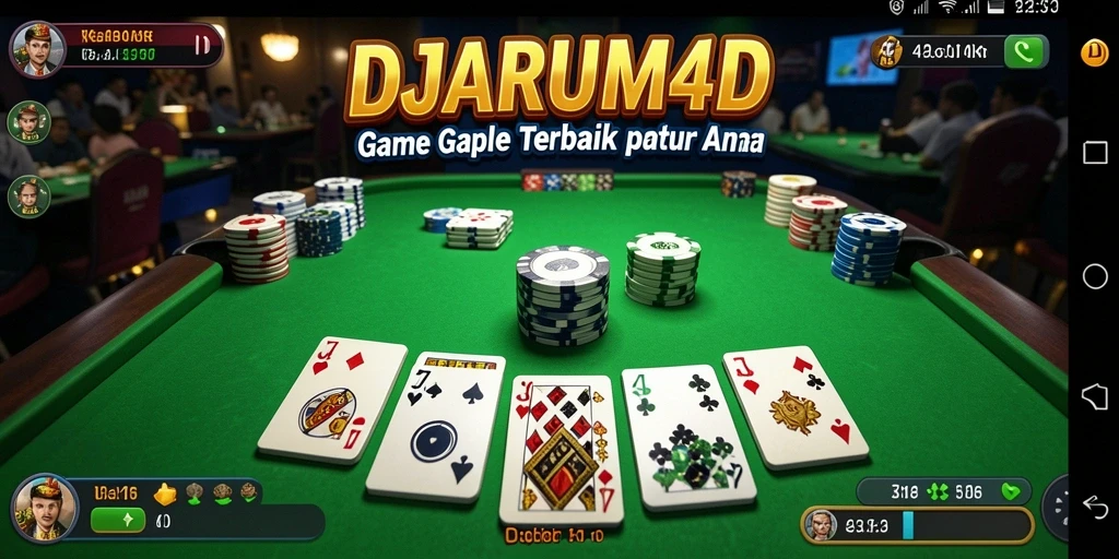 Tampilan gameplay seru DJARUM4D dalam permainan Gaple.