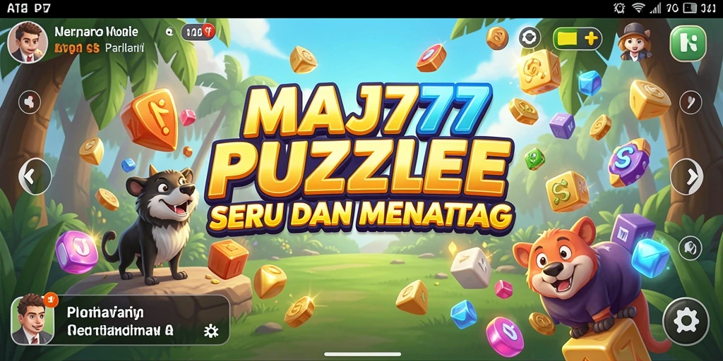 Tampilan gameplay MAJ777 yang penuh warna dan menantang.
