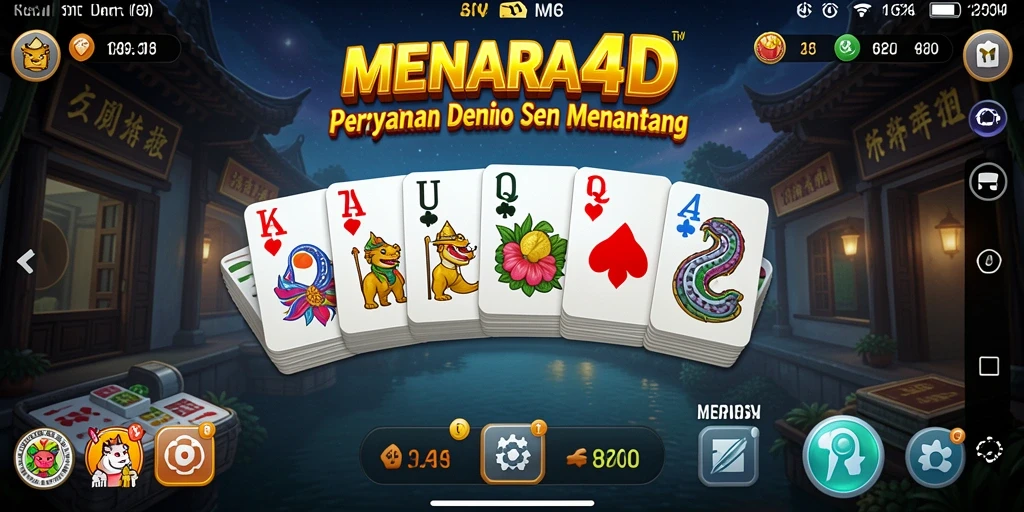Tampilan gameplay seru di MENARA4D saat bermain domino.