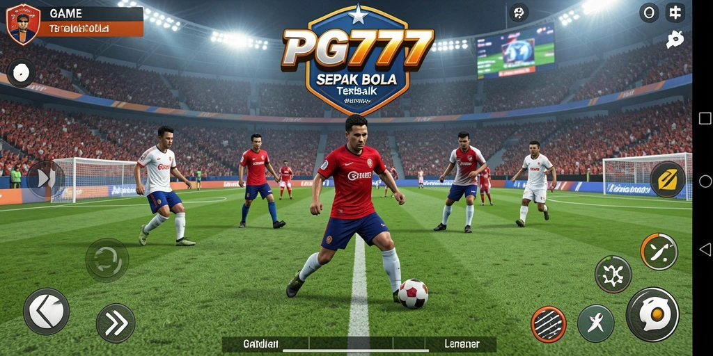 Tampilan gameplay PG777 yang seru dan menegangkan di lapangan sepak bola.