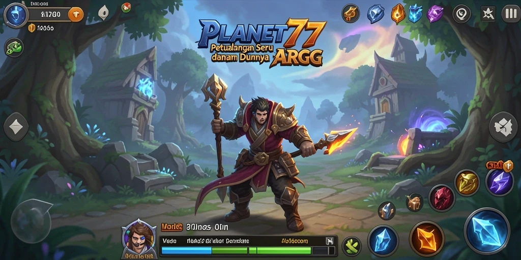 Tampilan gameplay seru dan menantang di PLANET77.