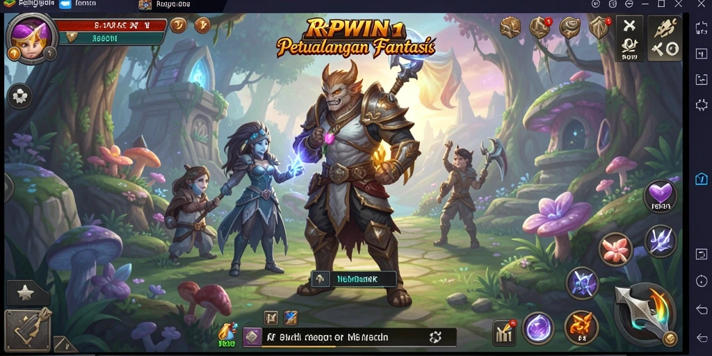 Tampilan menarik dari gameplay RPG RPWIN1 yang penuh aksi.