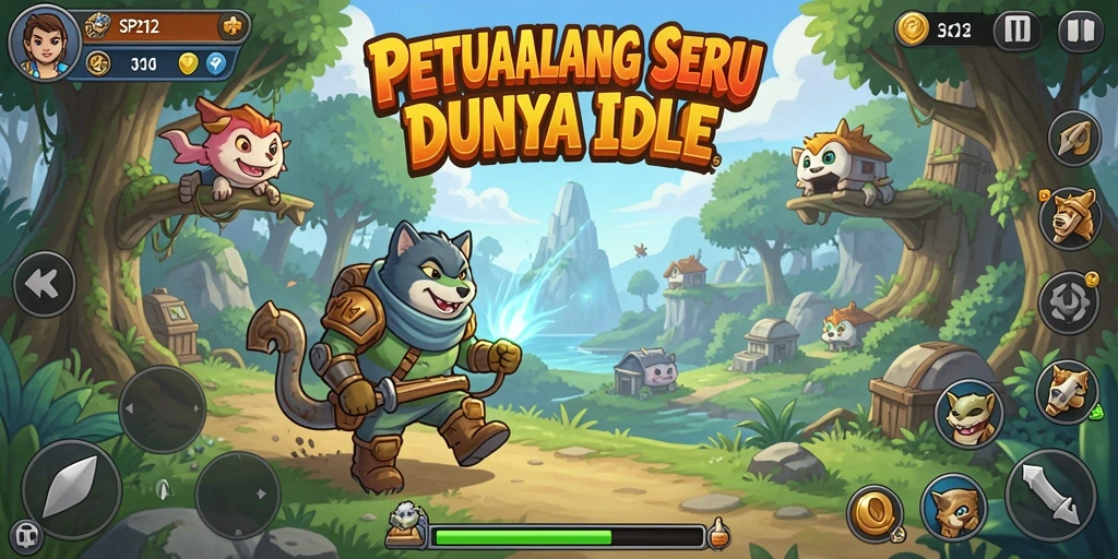 Tampilan gameplay utama SP212 yang menarik dan penuh warna.