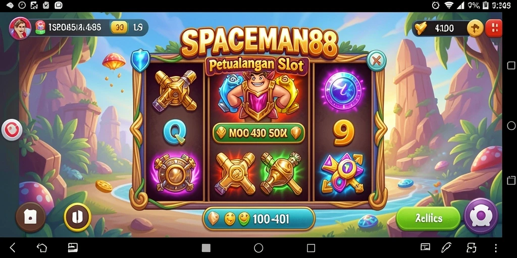 Tampilan gameplay SPACEMAN88 yang menarik dan penuh warna.