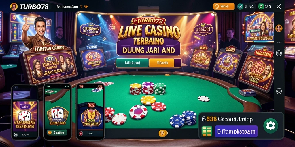 Gameplay menarik di aplikasi Live Casino TURBO78 dengan dealer profesional.